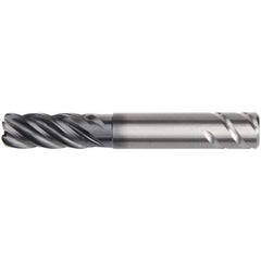 Kennametal - 16mm, 5 Flute, Single End, Solid Carbide, 6mm Corner Radius End Mill - 100mm OAL, 38° Helix, Right Hand Flute, 32mm LOC, Right Hand Cut, 48mm Extended Reach - Eagle Tool & Supply