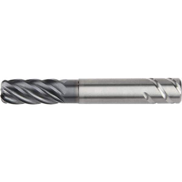 Kennametal - 20mm, 6 Flute, Single End, Solid Carbide, 6mm Corner Radius End Mill - 115mm OAL, 38° Helix, Right Hand Flute, 38mm LOC, Right Hand Cut, 60mm Extended Reach - Eagle Tool & Supply