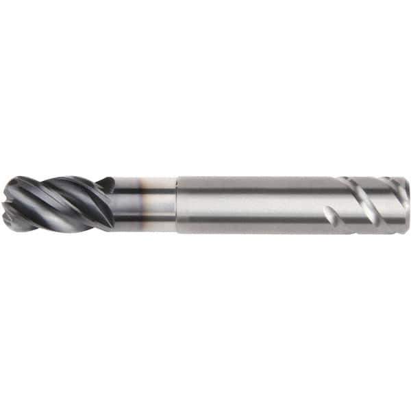 Kennametal - 20mm, 4 Flute, Single End, Solid Carbide, 6mm Corner Radius End Mill - 115mm OAL, 38° Helix, Right Hand Flute, 30mm LOC, Right Hand Cut, 60mm Extended Reach - Eagle Tool & Supply