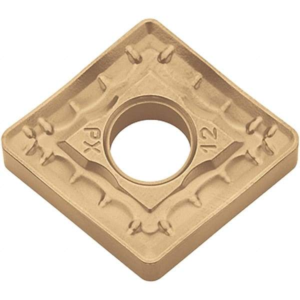 Kyocera - CNMM542 PX Grade CA025P Carbide Turning Insert - TiCN/Al2O3/TiN Finish, 80° Diamond, 5/8" Inscr Circle, 1/4" Thick, 1/32" Corner Radius - Eagle Tool & Supply