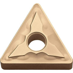 Kyocera - TNMG232 GS Grade CA025P Carbide Turning Insert - TiCN/Al2O3/TiN Finish, 60° Triangle, 1/4" Inscr Circle, 3/16" Thick, 1/32" Corner Radius - Eagle Tool & Supply