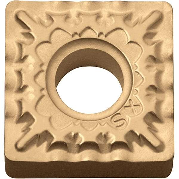 Kyocera - SNMG432 XS Grade CA025P Carbide Turning Insert - TiCN/Al2O3/TiN Finish, 90° Square, 1/2" Inscr Circle, 3/16" Thick, 1/32" Corner Radius - Eagle Tool & Supply