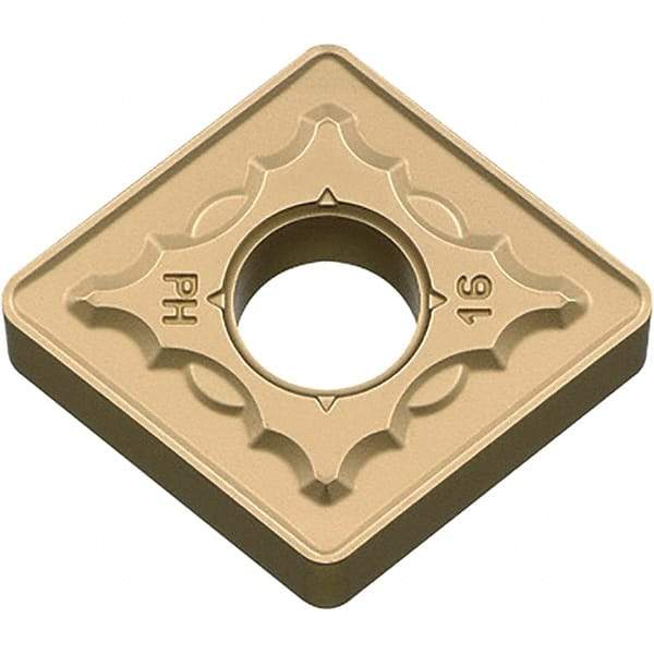 Kyocera - CNMG433 PH Grade CA025P Carbide Turning Insert - TiCN/Al2O3/TiN Finish, 80° Diamond, 1/2" Inscr Circle, 3/16" Thick, 3/64" Corner Radius - Eagle Tool & Supply