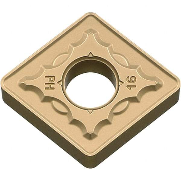 Kyocera - CNMG542 PH Grade CA025P Carbide Turning Insert - TiCN/Al2O3/TiN Finish, 80° Diamond, 5/8" Inscr Circle, 1/4" Thick, 1/32" Corner Radius - Eagle Tool & Supply