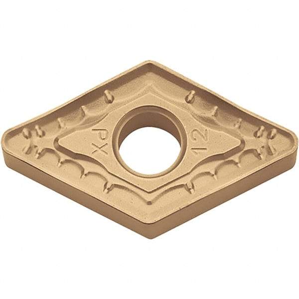 Kyocera - DNMM443 PX Grade CA025P Carbide Turning Insert - TiCN/Al2O3/TiN Finish, 55° Diamond, 1/2" Inscr Circle, 1/4" Thick, 3/64" Corner Radius - Eagle Tool & Supply