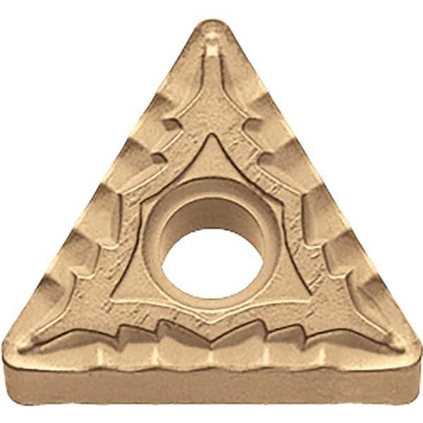 Kyocera - TNMG432 CQ Grade CA025P Carbide Turning Insert - TiCN/Al2O3/TiN Finish, 60° Triangle, 1/2" Inscr Circle, 3/16" Thick, 1/32" Corner Radius - Eagle Tool & Supply