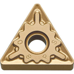 Kyocera - TNMG333 PS Grade CA025P Carbide Turning Insert - TiCN/Al2O3/TiN Finish, 60° Triangle, 3/8" Inscr Circle, 3/16" Thick, 3/64" Corner Radius - Eagle Tool & Supply