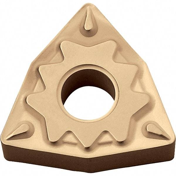 Kyocera - WNMG431 HQ Grade CA025P Carbide Turning Insert - TiCN/Al2O3/TiN Finish, 80° Trigon, 1/2" Inscr Circle, 3/16" Thick, 1/64" Corner Radius - Eagle Tool & Supply