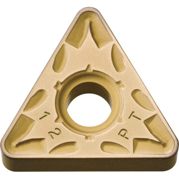 Kyocera - TNMG333 PT Grade CA025P Carbide Turning Insert - TiCN/Al2O3/TiN Finish, 60° Triangle, 3/8" Inscr Circle, 3/16" Thick, 3/64" Corner Radius - Eagle Tool & Supply