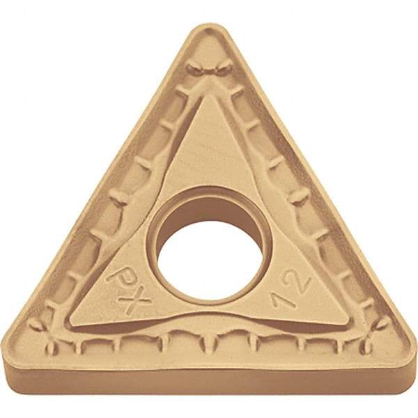 Kyocera - TNMM433 PX Grade CA025P Carbide Turning Insert - TiCN/Al2O3/TiN Finish, 60° Triangle, 1/2" Inscr Circle, 3/16" Thick, 3/64" Corner Radius - Eagle Tool & Supply