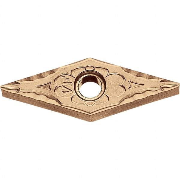 Kyocera - VNMG333 VF Grade CA025P Carbide Turning Insert - TiCN/Al2O3/TiN Finish, 35° Diamond, 3/8" Inscr Circle, 3/16" Thick, 3/64" Corner Radius - Eagle Tool & Supply