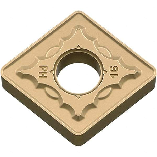 Kyocera - CNMG644 PH Grade CA025P Carbide Turning Insert - TiCN/Al2O3/TiN Finish, 80° Diamond, 3/4" Inscr Circle, 1/4" Thick, 1/16" Corner Radius - Eagle Tool & Supply