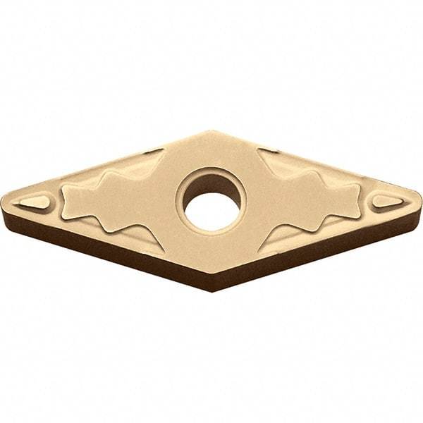 Kyocera - VNMG331 HQ Grade CA025P Carbide Turning Insert - TiCN/Al2O3/TiN Finish, 35° Diamond, 3/8" Inscr Circle, 3/16" Thick, 1/64" Corner Radius - Eagle Tool & Supply