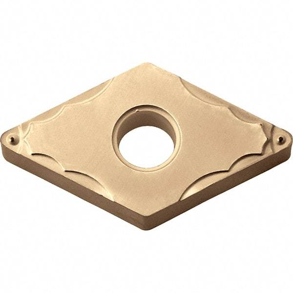 Kyocera - DNMG332 GP Grade CA025P Carbide Turning Insert - TiCN/Al2O3/TiN Finish, 55° Diamond, 3/8" Inscr Circle, 3/16" Thick, 1/32" Corner Radius - Eagle Tool & Supply