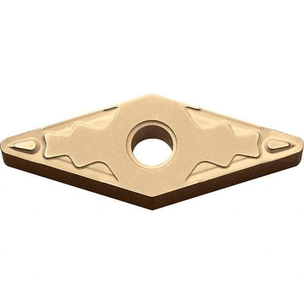 Kyocera - VNMG332 HQ Grade CA025P Carbide Turning Insert - TiCN/Al2O3/TiN Finish, 35° Diamond, 3/8" Inscr Circle, 3/16" Thick, 1/32" Corner Radius - Eagle Tool & Supply
