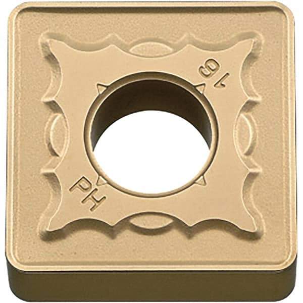 Kyocera - SNMG434 PH Grade CA025P Carbide Turning Insert - TiCN/Al2O3/TiN Finish, 90° Square, 1/2" Inscr Circle, 3/16" Thick, 1/16" Corner Radius - Eagle Tool & Supply