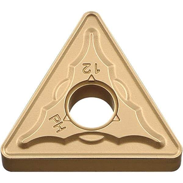Kyocera - TNMG332 PH Grade CA025P Carbide Turning Insert - TiCN/Al2O3/TiN Finish, 60° Triangle, 3/8" Inscr Circle, 3/16" Thick, 1/32" Corner Radius - Eagle Tool & Supply