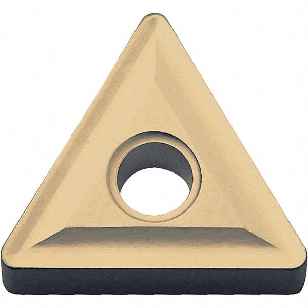 Kyocera - TNMG332 Grade CA025P Carbide Turning Insert - TiCN/Al2O3/TiN Finish, 60° Triangle, 3/8" Inscr Circle, 3/16" Thick, 1/32" Corner Radius - Eagle Tool & Supply