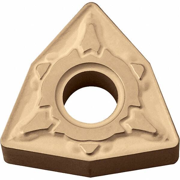 Kyocera - WNMG432 GT Grade CA025P Carbide Turning Insert - TiCN/Al2O3/TiN Finish, 80° Trigon, 1/2" Inscr Circle, 3/16" Thick, 1/32" Corner Radius - Eagle Tool & Supply