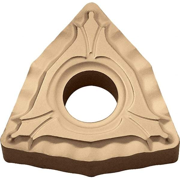 Kyocera - WNMG432 XP Grade CA025P Carbide Turning Insert - TiCN/Al2O3/TiN Finish, 80° Trigon, 1/2" Inscr Circle, 3/16" Thick, 1/32" Corner Radius - Eagle Tool & Supply