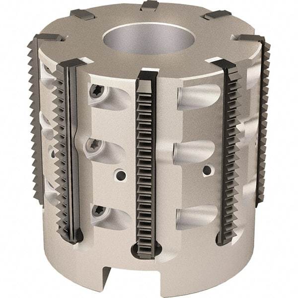 Vargus - 52mm Cut Diam, 200mm Max Hole Depth, 27mm Shank Diam, Internal/External Indexable Thread Mill - Insert Style R40, 8 Inserts, Toolholder Style RTMC-D, 50mm OAL - Eagle Tool & Supply