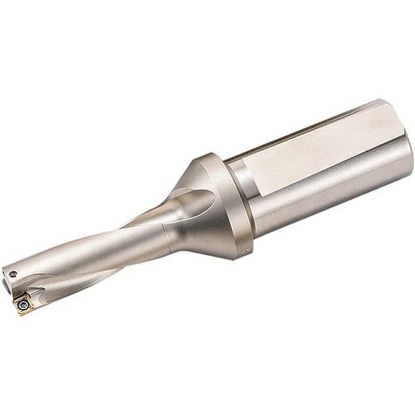 Kyocera - 2.952" Max Drill Depth, 3xD, 0.984" Diam, Indexable Insert Drill - 2 Inserts, 1" Shank Diam, Weldon Shank - Eagle Tool & Supply