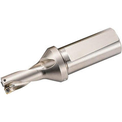 Kyocera - 1-1/4" Max Drill Depth, 2xD, 5/8" Diam, Indexable Insert Drill - 2 Inserts, 3/4" Shank Diam, Weldon Shank - Eagle Tool & Supply