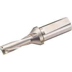 Kyocera - 3-3/4" Max Drill Depth, 3xD, 1-1/4" Diam, Indexable Insert Drill - 2 Inserts, 1-1/2" Shank Diam, Weldon Shank - Eagle Tool & Supply