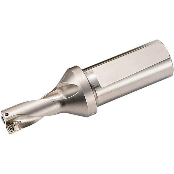 Kyocera - 2.376" Max Drill Depth, 2xD, 1.188" Diam, Indexable Insert Drill - 2 Inserts, 1-1/4" Shank Diam, Weldon Shank - Eagle Tool & Supply