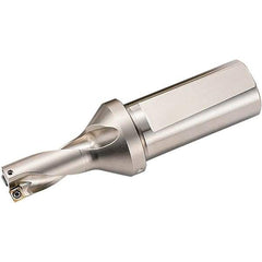 Kyocera - 1.376" Max Drill Depth, 2xD, 0.688" Diam, Indexable Insert Drill - 2 Inserts, 1" Shank Diam, Weldon Shank - Eagle Tool & Supply