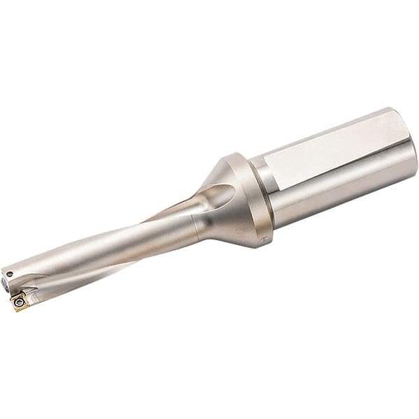 Kyocera - 2.752" Max Drill Depth, 4xD, 0.688" Diam, Indexable Insert Drill - 2 Inserts, 1" Shank Diam, Weldon Shank - Eagle Tool & Supply