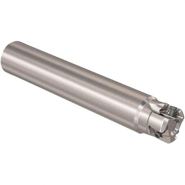 Seco - 32mm Cut Diam, 12mm Max Depth of Cut, 32mm Shank Diam, 195mm OAL, Indexable Square Shoulder Slot Milling End Mill - LOEX12 Inserts, Straight Shank, 90° Lead Angle, Through Coolant, Series 217.94-12 - Eagle Tool & Supply