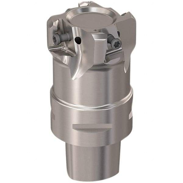 Seco - 44mm Cut Diam, 12mm Max Depth of Cut, 60mm OAL, Indexable Square Shoulder Slot Milling End Mill - LOEX12 Inserts, C4 Modular Connection, 90° Lead Angle, Through Coolant, Series 217.94-12 - Eagle Tool & Supply
