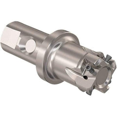 Seco - 40mm Cut Diam, 12mm Max Depth of Cut, 32mm Shank Diam, 120mm OAL, Indexable Square Shoulder Slot Milling End Mill - LOEX12 Inserts, Weldon Shank, 90° Lead Angle, Through Coolant, Series 217.94-12 - Eagle Tool & Supply