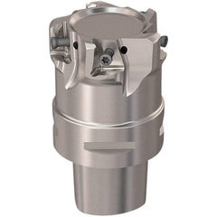 Seco - 54mm Cut Diam, 12mm Max Depth of Cut, 60mm OAL, Indexable Square Shoulder Slot Milling End Mill - LOEX12 Inserts, C5 Modular Connection, 90° Lead Angle, Through Coolant, Series C5-217.94-12 - Eagle Tool & Supply