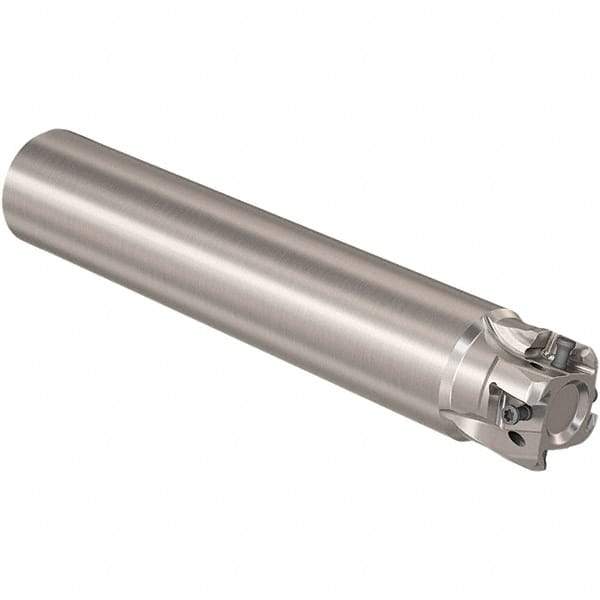Seco - 1-1/2" Cut Diam, 13mm Max Depth of Cut, 1-1/2" Shank Diam, 210mm OAL, Indexable Square Shoulder Slot Milling End Mill - LOEX12 Inserts, Straight Shank, 90° Lead Angle, Through Coolant, Series 217.94-12 - Eagle Tool & Supply