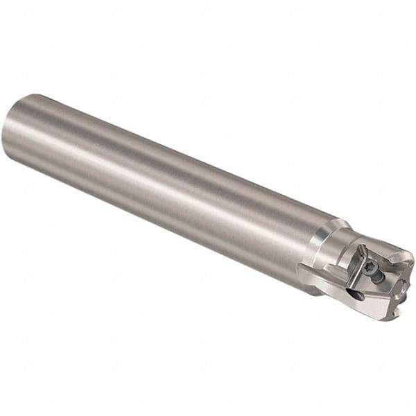 Seco - 1" Cut Diam, 12mm Max Depth of Cut, 1" Shank Diam, 170mm OAL, Indexable Square Shoulder Slot Milling End Mill - LOEX12 Inserts, Straight Shank, 90° Lead Angle, Through Coolant, Series 217.94-12 - Eagle Tool & Supply