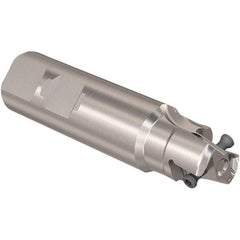 Seco - 25mm Cut Diam, 12mm Max Depth of Cut, 25mm Shank Diam, 101mm OAL, Indexable Square Shoulder Slot Milling End Mill - LOEX12 Inserts, Weldon Shank, 90° Lead Angle, Through Coolant, Series 217.94-12 - Eagle Tool & Supply