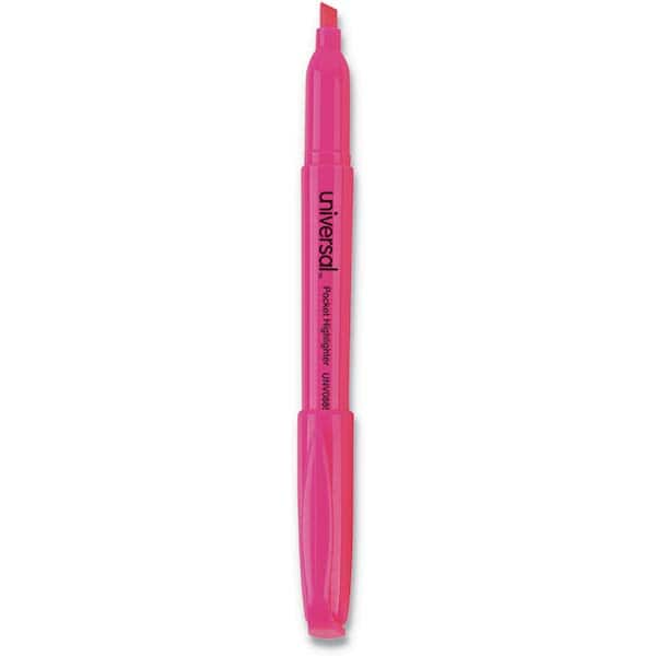 UNIVERSAL - Markers & Paintsticks Type: Highlighters Color: Fluorescent Pink - Eagle Tool & Supply