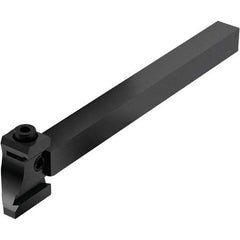 Seco - Tool Block Style 150.10-JETI, 15.49mm Blade Height, 80.3mm OAL, 1/2" OAH, Indexable Cutoff Blade Tool Block - 0.5mm Shank Height, 1/2" Shank Width, Through Coolant - Eagle Tool & Supply