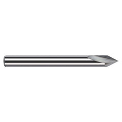 Engraving Cutters - 0.2500″ (1/4″) Shank Diameter × 60° included Carbide Marking Cutter, 2 Flute - Exact Industrial Supply