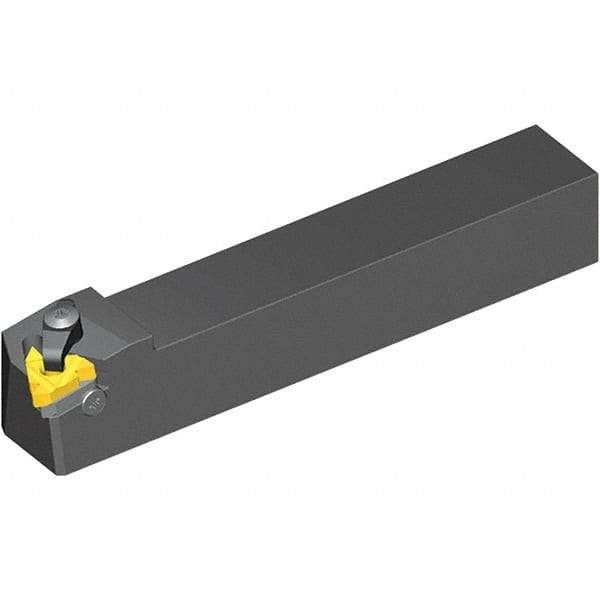 Vargus - External Thread, Right Hand Cut, 20mm Shank Width x 20mm Shank Height Indexable Threading Toolholder - 128.6mm OAL, 3ER Insert Compatibility, AL Toolholder, Series Standard - Eagle Tool & Supply