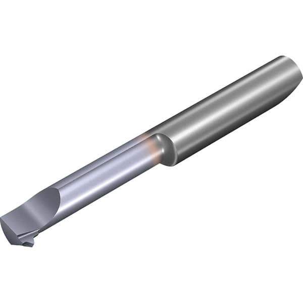 Vargus - 16mm Cutting Depth, 4.6mm Diam, Internal Thread, Solid Carbide, Single Point Threading Tool - TiCN Finish, 41mm OAL, 5mm Shank Diam, 1.7mm Projection from Edge, 0.75mm Max Pitch, 60° Profile Angle - Exact Industrial Supply