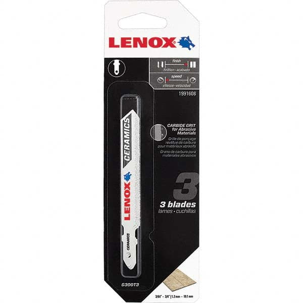 Lenox - Jig Saw Blades Blade Material: Bi-Metal Blade Length (Inch): 3-1/2 - Eagle Tool & Supply