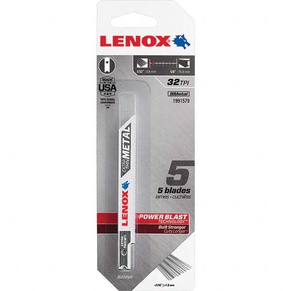 Lenox - Jig Saw Blades Blade Material: Bi-Metal Blade Length (Inch): 3-5/8 - Eagle Tool & Supply