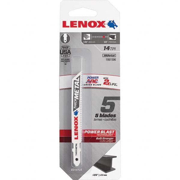 Lenox - Jig Saw Blades Blade Material: Bi-Metal Blade Length (Inch): 3-5/8 - Eagle Tool & Supply