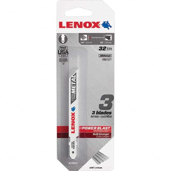 Lenox - Jig Saw Blades Blade Material: Bi-Metal Blade Length (Inch): 3-5/8 - Eagle Tool & Supply