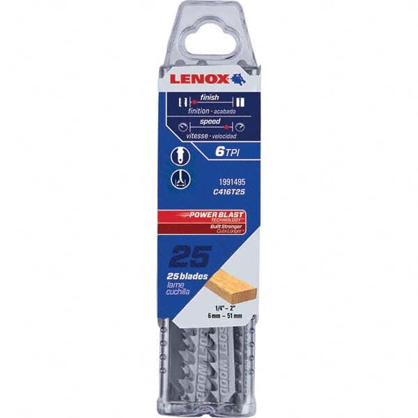 Lenox - Jig Saw Blades Blade Material: Bi-Metal Blade Length (Inch): 4 - Eagle Tool & Supply