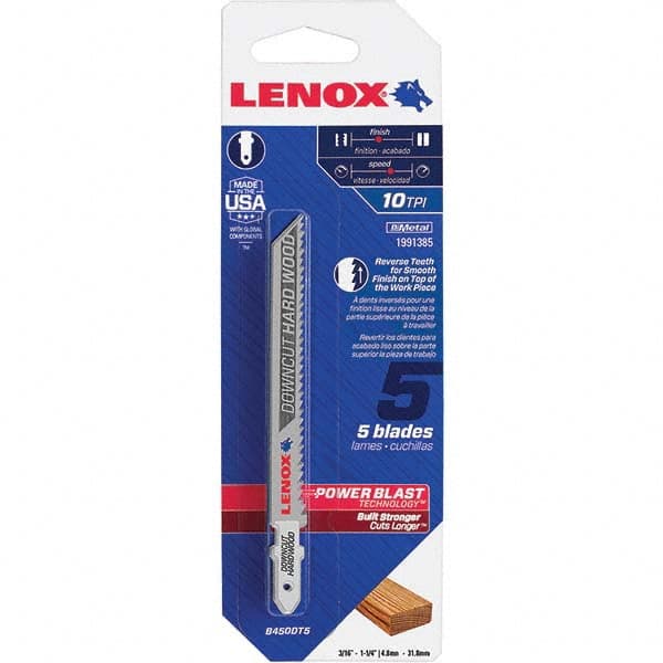 Lenox - Jig Saw Blades Blade Material: Bi-Metal Blade Length (Inch): 4 - Eagle Tool & Supply