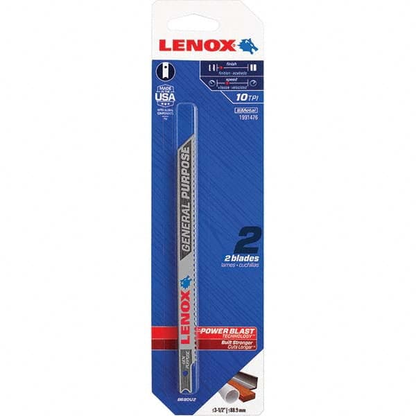 Lenox - Jig Saw Blades Blade Material: Bi-Metal Blade Length (Inch): 5-1/4 - Eagle Tool & Supply